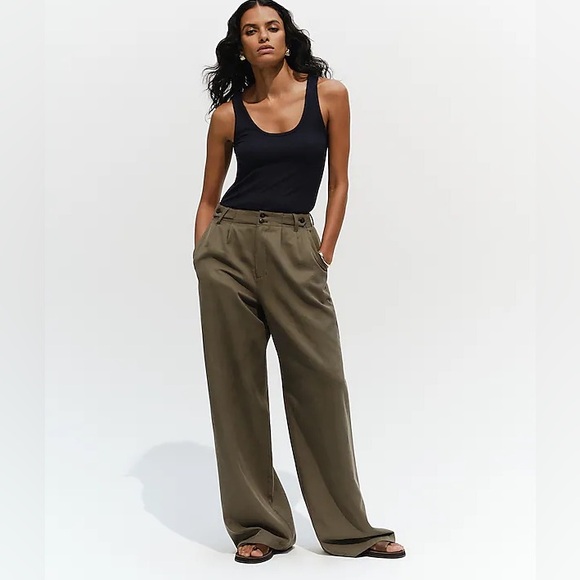Madewell The Tall Harlow Wide-Leg Pant In Faded Ivy Size T10 NWT - Picture 14 of 15